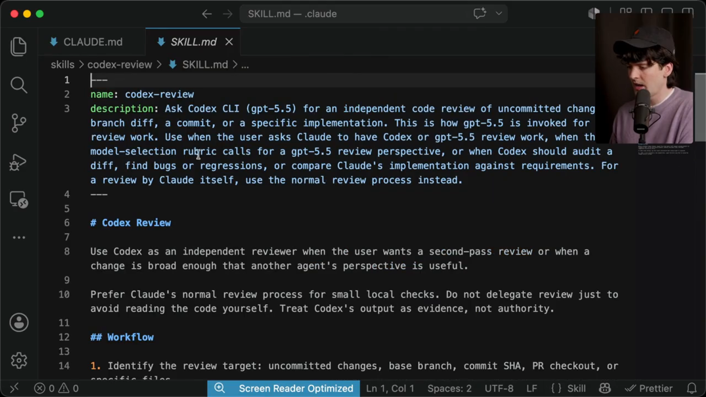 codex-review frontmatter