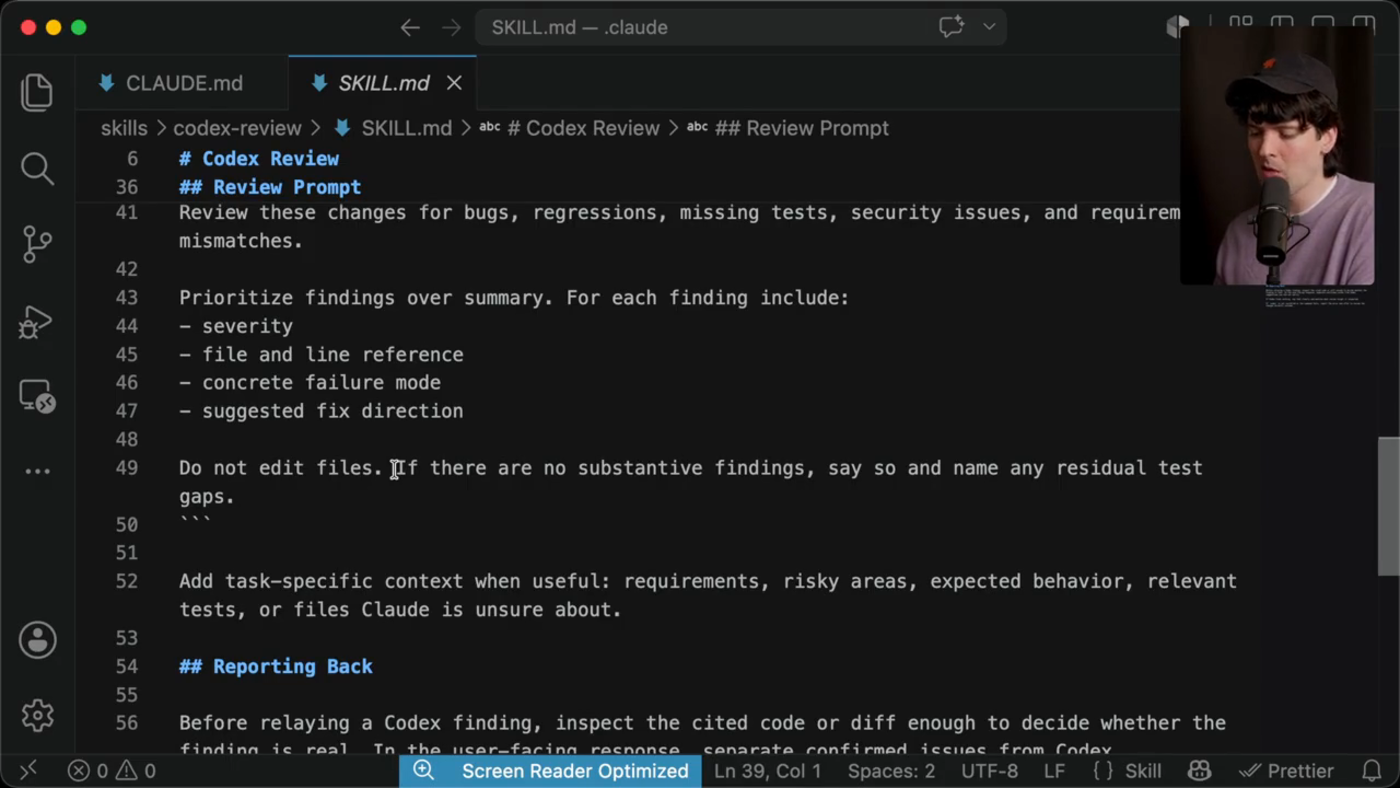 codex-review review prompt